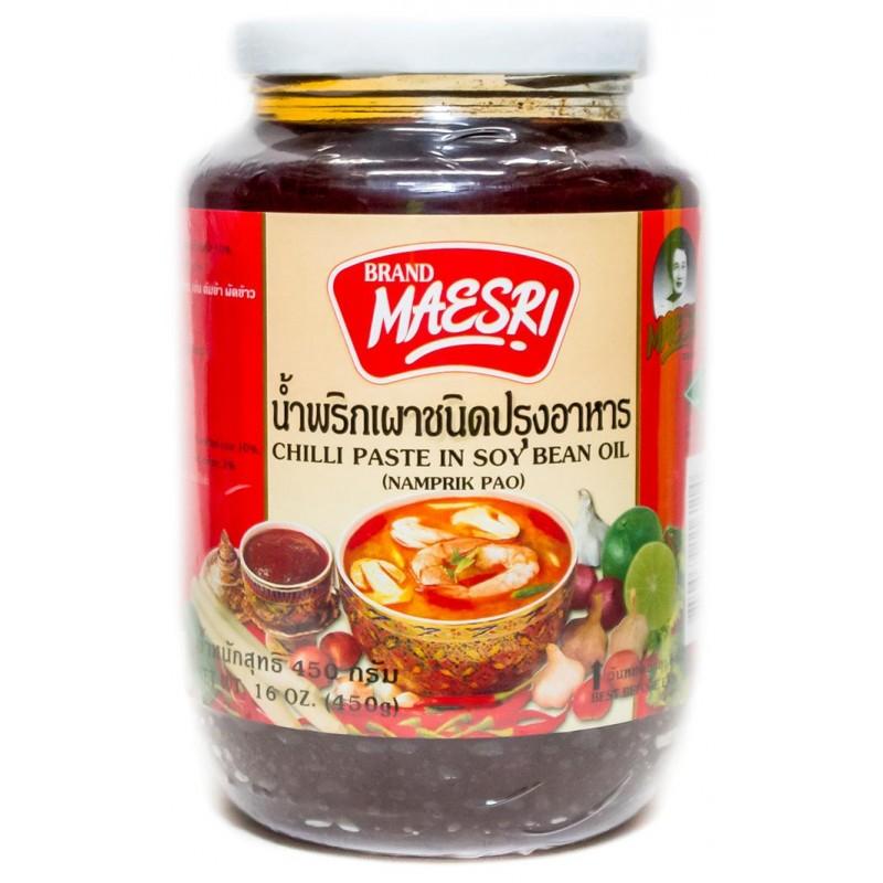 Maesri Chilli Paste in Soyabean Oil 450g jar Seasia Foods