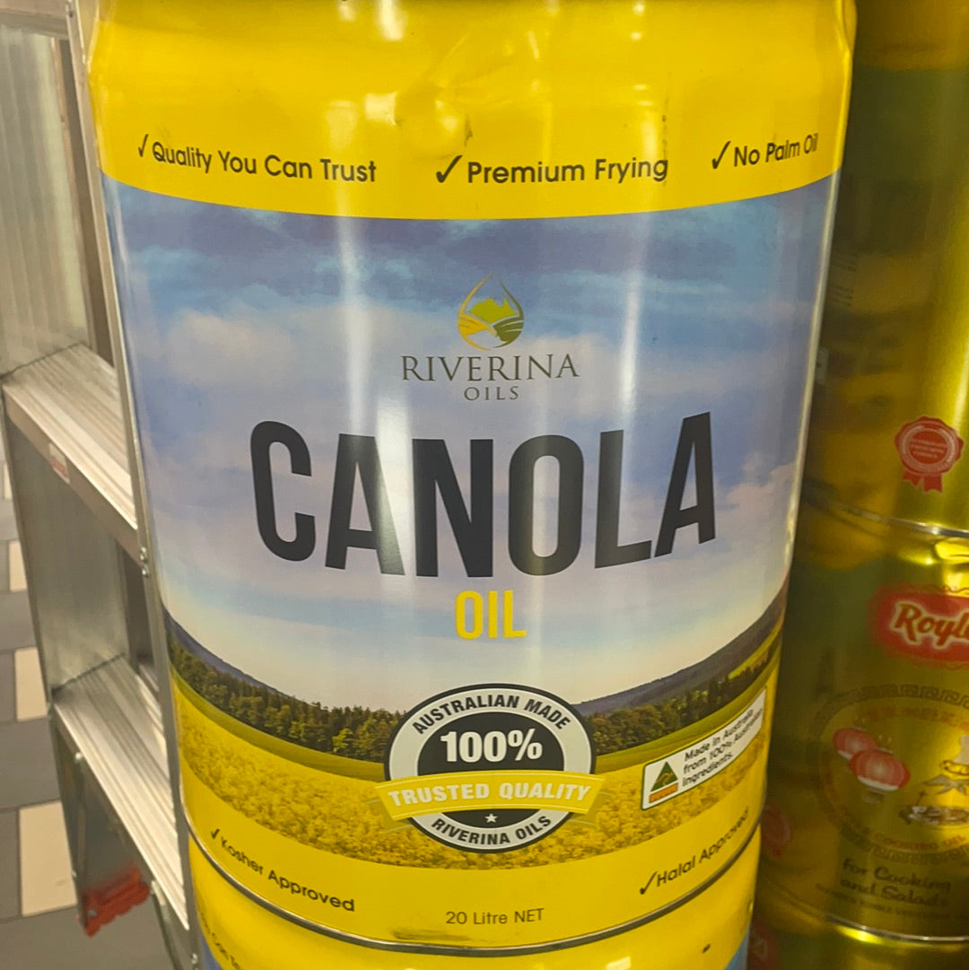 Riverina Canola Oil 20L drum Seasia Foods