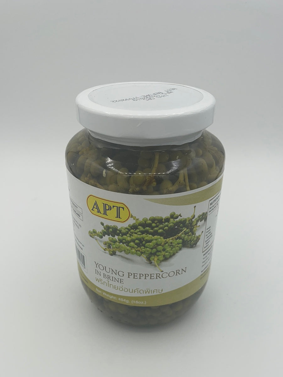 Young Peppercorn in brine 454g jar Seasia Foods
