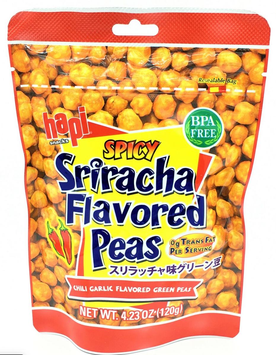 Hapi Snacks Spicy Sriracha Flavoured Peas 120g – Seasia Foods